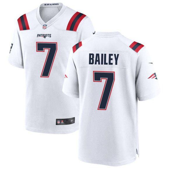 Men New England Patriots #7 Jake Bailey Nike White Game NFL Jersey->new england patriots->NFL Jersey